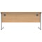 Polaris 1600mm Slim Rectangular Desk, Silver Cantilever Leg, Beech