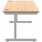 Polaris 1400mm Rectangular Desk, Silver Cantilever Leg, Beech