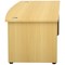 Avior Bow Fronted 2000mm Executive Desk, Oak