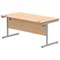 Polaris 1600mm Rectangular Desk, Silver Cantilever Leg, Beech