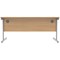 Polaris 1600mm Rectangular Desk, Silver Cantilever Leg, Beech