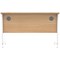 Polaris 1200mm Slim Rectangular Desk, White Cantilever Leg, Beech