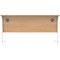 Polaris 1400mm Slim Rectangular Desk, White Cantilever Leg, Beech