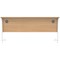 Polaris 1600mm Slim Rectangular Desk, White Cantilever Leg, Beech