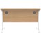 Polaris 1200mm Rectangular Desk, White Cantilever Leg, Beech