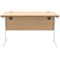 Polaris 1200mm Rectangular Desk, White Cantilever Leg, Beech