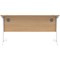 Polaris 1400mm Rectangular Desk, White Cantilever Leg, Beech