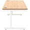 Polaris 1600mm Rectangular Desk, White Cantilever Leg, Beech