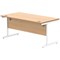 Polaris 1600mm Rectangular Desk, White Cantilever Leg, Beech