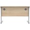 Polaris 1200mm Slim Rectangular Desk, Silver Cantilever Leg, Oak