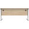 Polaris 1600mm Slim Rectangular Desk, Silver Cantilever Leg, Oak