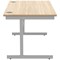 Polaris 1200mm Rectangular Desk, Silver Cantilever Leg, Oak