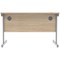 Polaris 1200mm Rectangular Desk, Silver Cantilever Leg, Oak