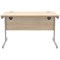 Polaris 1200mm Rectangular Desk, Silver Cantilever Leg, Oak