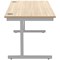 Polaris 1400mm Rectangular Desk, Silver Cantilever Leg, Oak