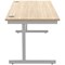 Polaris 1600mm Rectangular Desk, Silver Cantilever Leg, Oak