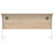Polaris 1400mm Slim Rectangular Desk, White Cantilever Leg, Oak