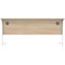 Polaris 1600mm Slim Rectangular Desk, White Cantilever Leg, Oak