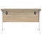 Polaris 1200mm Rectangular Desk, White Cantilever Leg, Oak