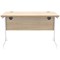 Polaris 1200mm Rectangular Desk, White Cantilever Leg, Oak