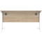 Polaris 1400mm Rectangular Desk, White Cantilever Leg, Oak