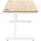 Polaris 1600mm Rectangular Desk, White Cantilever Leg, Oak