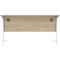 Polaris 1600mm Rectangular Desk, White Cantilever Leg, Oak