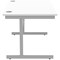 Polaris 1200mm Rectangular Desk, White Cantilever Leg, White