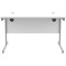 Polaris 1200mm Rectangular Desk, White Cantilever Leg, White