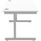 Polaris 1400mm Rectangular Desk, White Cantilever Leg, White