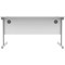 Polaris 1400mm Rectangular Desk, White Cantilever Leg, White