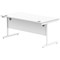 Polaris 1600mm Rectangular Desk, White Cantilever Leg, White