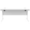 Polaris 1600mm Rectangular Desk, White Cantilever Leg, White