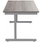 Polaris 1400mm Rectangular Desk, Silver Cantilever Leg, Grey Oak