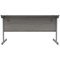Polaris 1400mm Rectangular Desk, Silver Cantilever Leg, Grey Oak