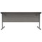 Polaris 1600mm Rectangular Desk, Silver Cantilever Leg, Grey Oak