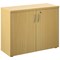 Avior Executive Low Wooden Cupboard, 2 Shelves, 800mm High, Oak