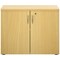 Avior Executive Low Wooden Cupboard, 2 Shelves, 800mm High, Oak