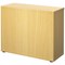 Avior Executive Low Wooden Cupboard, 2 Shelves, 800mm High, Oak
