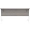 Polaris 1600mm Slim Rectangular Desk, White Cantilever Leg, Grey Oak