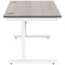 Polaris 1200mm Rectangular Desk, White Cantilever Leg, Grey Oak