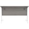 Polaris 1200mm Rectangular Desk, White Cantilever Leg, Grey Oak