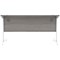 Polaris 1400mm Rectangular Desk, White Cantilever Leg, Grey Oak