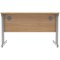 Polaris 1200mm Rectangular Desk, Silver Cantilever Leg, Beech