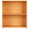 Serrion Premium Low Bookcase, 1 Shelf, 800mm High, Beech