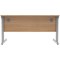 Polaris 1400mm Rectangular Desk, Silver Cantilever Leg, Beech