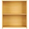 Serrion Premium Low Bookcase, 1 Shelf, 800mm High, Oak