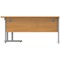 Polaris 1600mm Corner Desk, Right Hand, Silver Cantilever Legs, Beech