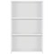 Serrion Premium Medium Bookcase, 2 Shelves, 1200mm High, White