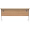 Polaris 1600mm Slim Rectangular Desk, White Cantilever Leg, Beech